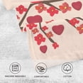 thumbnail image 4 of Dreamtimes Face Hand Towel Set Branches Hearts Flowers Birds Cotton Washcloths, Quick-Dry Highly Absorbent Bath Towel- Pack of 2, 4 of 7