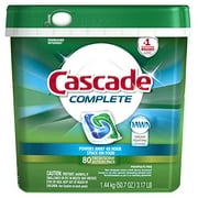 Cascade Complete Tout-en-1 Actionpacs Détergent pour lave-vaisselle, parfum frais, 80 pièces
