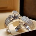 thumbnail image 2 of 50% Off Clearance Rings for Women Fashion Zircon Ring Jewelry, 2PCS Women Wedding Engagement Couple Matching Rings Delicate Gift for Women, 2 of 2
