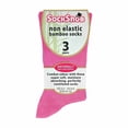 thumbnail image 2 of Sock Snob - 3 Pairs Ladies Anti Odour Loose Wide Top Non Elastic Bamboo Socks, 2 of 2