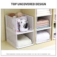 thumbnail image 3 of Wardrobe Organizer, Foldable and Stackable Closet Rack with Plastic Drawers, Thickened Partition for Durability, Easy Push-Pull Assembly for Space Saving Home Organization, 3 of 9