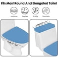 thumbnail image 3 of Toilet Lid Cover Set, Stretch Washable Spandex Fabric Protector, Fits Most Tanks & Lids, Sky Blue, 3 of 7