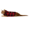 thumbnail image 5 of Vibrant Life Dog Clothes: Red & Black Buffalo Plaid Peacoat, Extra Small, 5 of 11