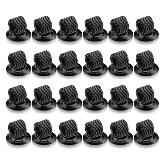 24Pcs Pen Holder Clip Manganese Pen Holder Self Adhesive Pencil Storage Box with Adjustable Spring Ring for Home Office