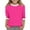 Hot Pink, variant on Piuwrlz Summer 3/4 Short Sleeve T-Shirts Kids Girls Round Neck Casual Sweatshirts Solid Color Round Neck Shirt Tops Black Size 5 Years