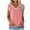 Pink, variant on fatyb Women's V Neck Cap Sleeve Tank Tops Summer Casual T Shirts for Women Loose Basic Tees Blouses
