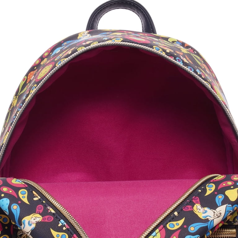 Loungefly Alice in Wonderland Retro Mini Backpack, Faux 