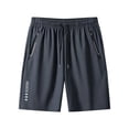 thumbnail image 5 of EOYWHK Beach Shorts with Pockets Elastic Waist Mens Casual Shorts Soft Lightweight Breathable for Basketball Running Gym Active Wear Dark Gray, Size XL, 5 of 6