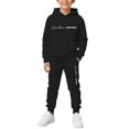 thumbnail image 3 of CONZONE Toddler Boys Outfits 2 Piece Letter Graphic Long Sleeve Hoodies Pants Set Cozy Fall Winter Clothes for Kids, 3 of 6