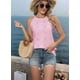 thumbnail image 5 of Camiseta Sin Mangas con Cuello Alto y Cuello Halter, Color Rosa, Talla XL, 5 of 8