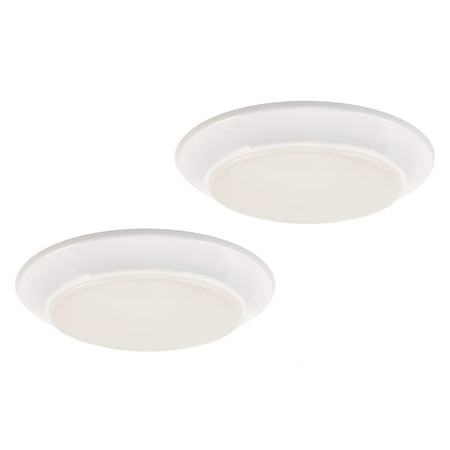 

CORAMDEO 7.4 Inch LED Flush Mount Ceiling Light Fixture Closet Bathroom Hallway Pantry 3K Built in LED 75W of Light from 11.5W of power 800 Lumen Dimmable White 2-Pack (C003-830LED-WH 2 PK)