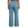 thumbnail image 2 of Plus Size Women’s Yoga Pants Elastic High Waist Casual Sweat Pants Side Split Relaxed Fits Workout Trousers with Pockets, 2 of 3