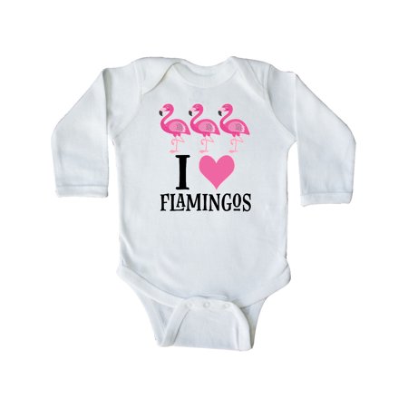 

Inktastic I Love Flamingos Pink Bird Gift Baby Girl Long Sleeve Bodysuit