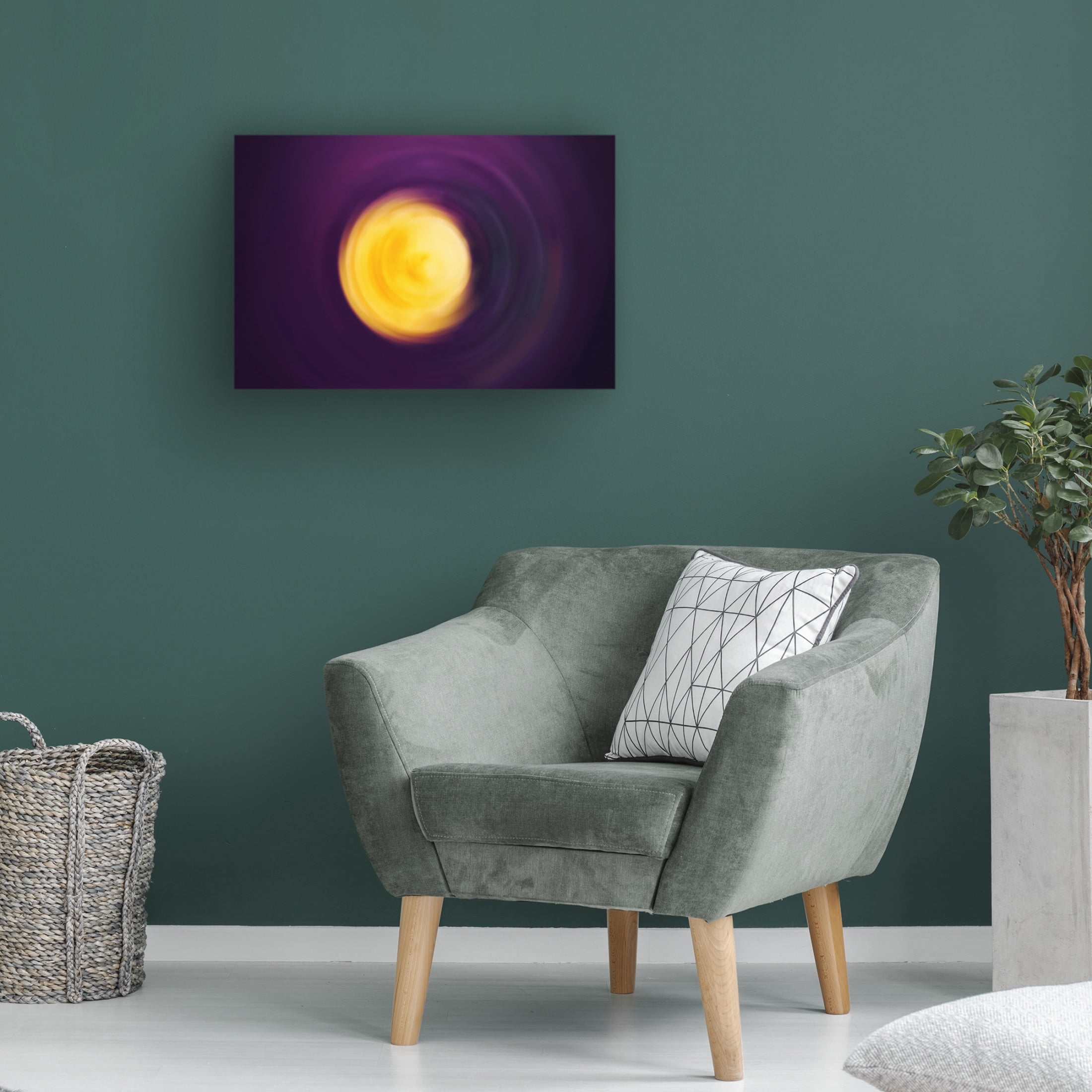 Canvas Wall Art - Ingo Menhard 'Violet Sun Artwork' Wall Art for Living Room, Bedroom, or Office D?cor by Trademark Fine Art - 32 x 22 Inches