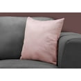 thumbnail image 2 of Monarch 18x18" 1-piece Feathered Velvet Fabric Pillow in Light Pink, 2 of 3