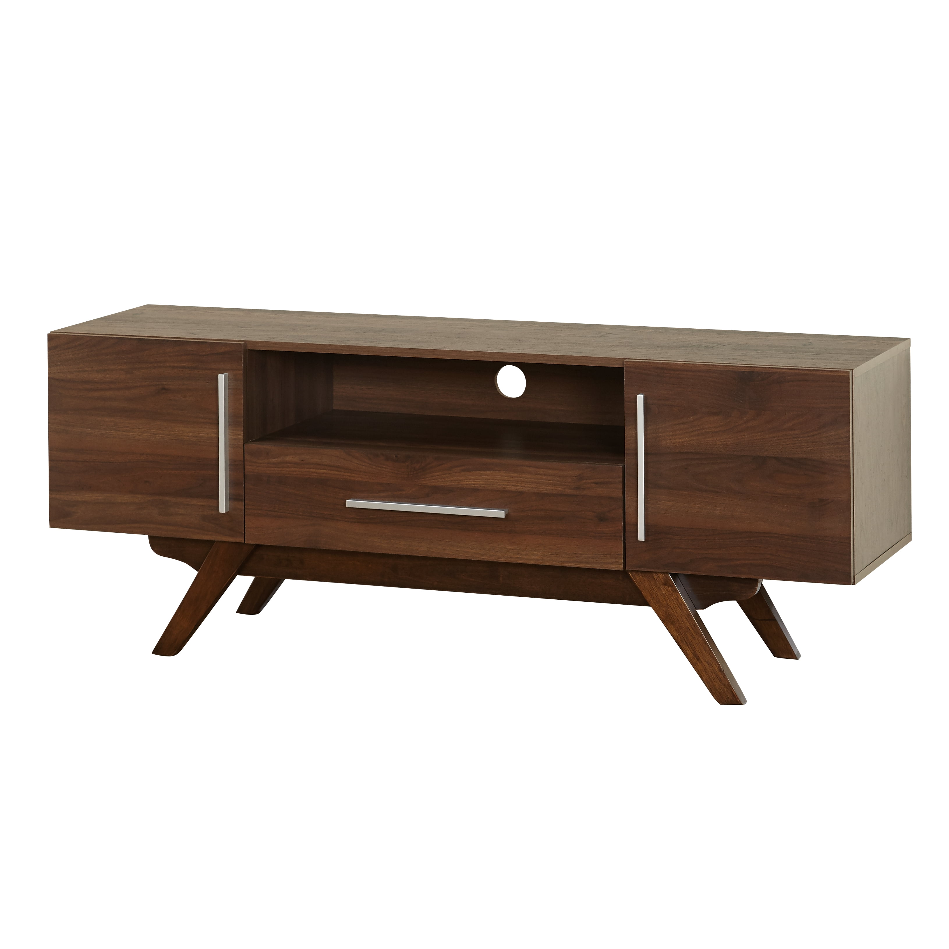 TMS Lambert Mid-Century TV Stand, Up to 64 inch TV's, Walnut