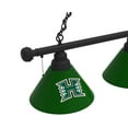 thumbnail image 2 of University of Hawaii 3 Shade Billiard Light with Black Fixture, 2 of 5