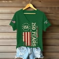 thumbnail image 4 of Women's 250th Anniversary USA Shirt Independence Day Top 4th of July Shirts America 250 Merchandise V Neck Flag Graphic Casual Tee, 4 of 5