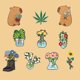 thumbnail image 2 of Juego de broches de aleación de flores esmaltadas y coloridas, 2 of 2