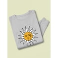thumbnail image 3 of Vintage Sun Moon Daisy Sweatshirt Women -Image by Shutterstock, Female XX-Large, 3 of 4