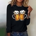 thumbnail image 5 of GERsome Women's Long Sleeve Tops Bavarian Oktoberfest Traditional National Print Casual Loose Crew Neck Shirts for Women(S-XXXL), 5 of 5