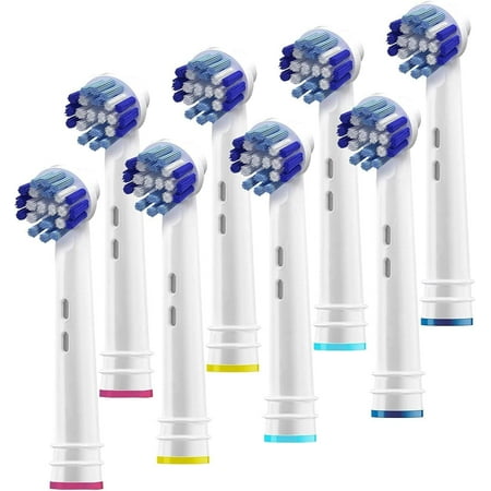 Replacement Brush Heads Compatible with OralB Braun- Pack of 8 Professional Electric Toothbrush Heads- Precision Refills for Oral-b 7000, Clean, Oral B Pro 1000, 9600, 500, 3000, 8000, Vitality Plus