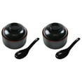 thumbnail image 3 of Worgeous 2 Sets  of Traditional Japanese Noodle Bowl Rice Soup Bowl with Lids Spoon Tableware for Soup Noodle, 3 of 8