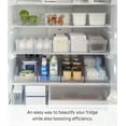 thumbnail image 6 of Yamazaki Home Refrigerator Organizer Bin - Three Styles, White, ABS Plastic, All-Purpose, Handle, Divider, No Assembly, 6 of 7