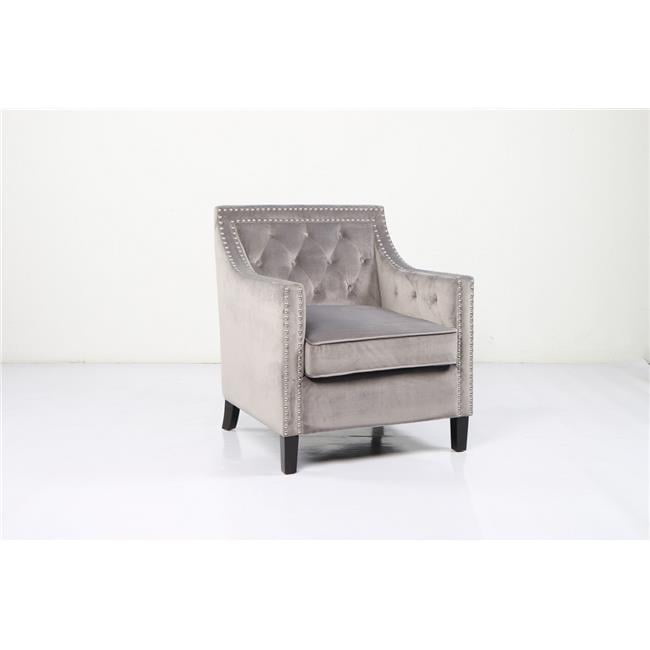 JGW Furniture 911220Grey Traditional Accent Chair, Grey