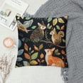 thumbnail image 2 of Qinduosi Throw Pillow Covers Owl Forest Animals Pattern Square Pillowcase for Home Decor Sofa Car Bedroom Pillow case White, 2 of 5