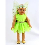 Tinker Bell Inspired Fairy Outfit for 18 Inch Dolls | Compatible with 18" American Girl Dolls, Madame Alexander, Our Generation, etc. | 18 Inch Doll Clothes