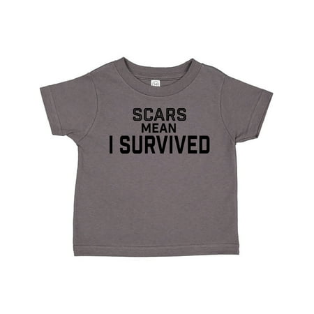 

Inktastic Scars Mean I Survived-Burn and Accident Survivor Gift Toddler Boy or Toddler Girl T-Shirt