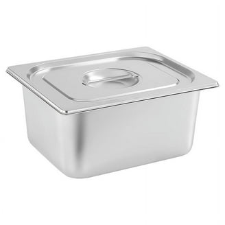 XEOVHV Stainless Steel Food Containers with Lids 1/3 Size Hotel