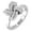 10K White Gold, variant on FINE JEWELRY 10K White Gold Lab Grown Diamond Love Knot Diamond Ring (1/8 cttw, D-F Color, VS1 Clarity) Size 6.5