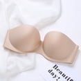 thumbnail image 2 of Sujetador sin tirantes Sujetador sin costuras invisible antideslizante Ropa interior sexy Hacer subir para vestido de novia, Beige, B Advancent AP001173-06B, 2 of 7