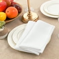 thumbnail image 4 of Hiasan Cloth Dinner Napkin Set of 6, 18 x 18 inch, Soft Reusable Absorbent Napkins for Wedding, Banquet, Restaurant, Hotel and Home, Polyester Blend, White, 4 of 10
