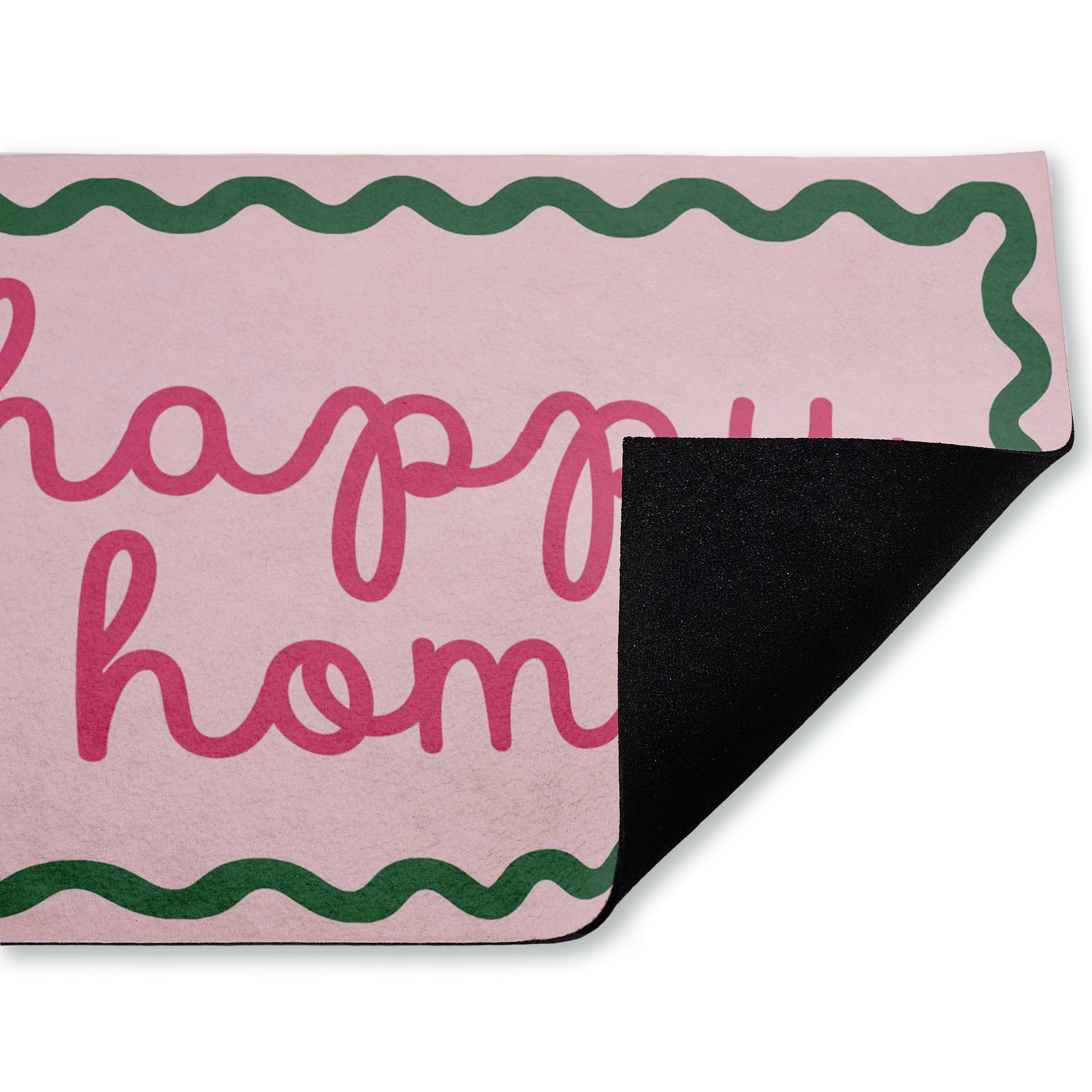 Stupell Industries Happy Welcome with Wavy Border Printed Outdoor Door Floor Mat, design by Lil' Rue