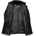 thumbnail image 3 of Men's Single-Breasted Winter Coat - Detachable Notch Lapel Windbreaker for Business & Casual, 3 of 7
