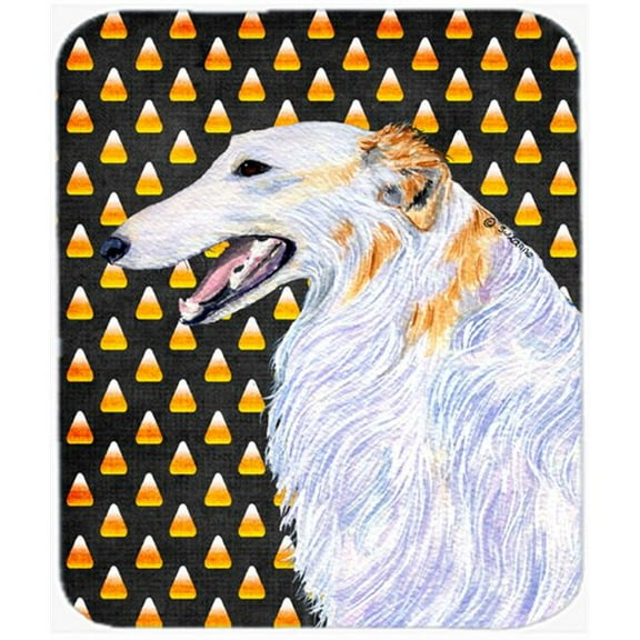 Carolines Treasures Borzoi Candy Corn Halloween Portrait Mouse Pad