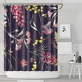 thumbnail image 2 of Romantic Watercolor Blossom Shower Curtain for Bathroom, 72x84 Polyester, Vintage Floral and Bee Decor, 2 of 5