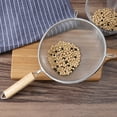 thumbnail image 3 of sunsanly Stainless Steel Mesh Strainer with Wooden Handle Fine Mesh Filter Spoon Wire Sieve Sifter Metal Colander Skimmer Kitchen Supplies, 3 of 8