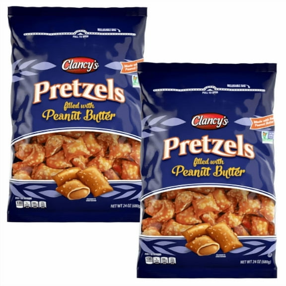 Clancy's Pretzels Peanut Butter Filled 2 Pack 24 oz