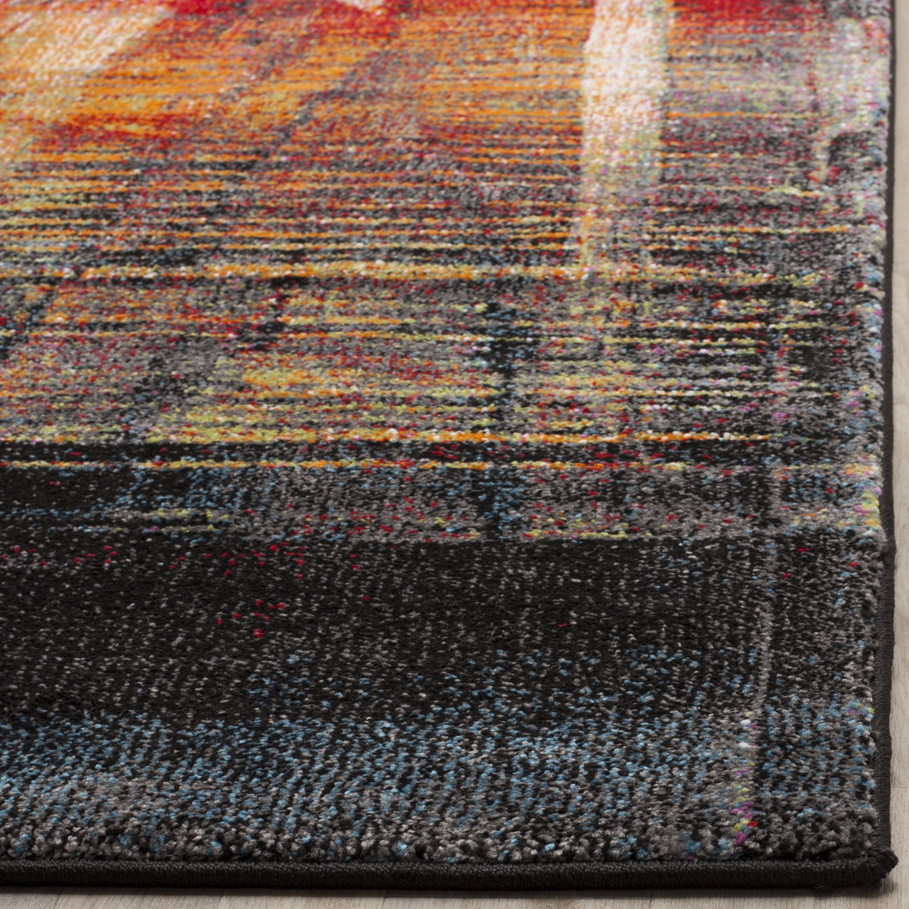 SAFAVIEH Porcello Gina Abstract Brushes Area Rug, Multi, 4' x 6'