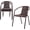 Brown, variant on PEXMOR PE Rattan Outdoor Dining Chairs Set of 2, Plastic Stackable Patio Chairs for Garden, Porch & Indoor Use