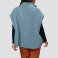 thumbnail image 5 of WTOBBY Women's Fuzzy Fleece Vest Casual Oversized Warm Button Down Vest Jacket with Pockets, Soft and Cozy Vest for Relaxed and Comfortable Outfits,Blue S, 5 of 8