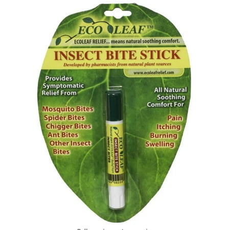 Ecoleaf Natural Insect Bite Balm Stick | Made in USA Organic Plant Extracts & Oils for Itching & Rash Treatments Caused by Insects