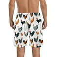 thumbnail image 3 of Farm Roosters Beach Board Shorts with Pockets Mens Swim Trunks Quick Dry Stretch Board Shorts with Soft Mesh Lining Novelty Beach Short with Pockets Summer Boardshorts, 3 of 7