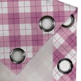 thumbnail image 3 of Ambesonne Geometric Grommet Curtain Single Panel, Diagonal Pastel Color, 50"x60", Fuchsia Pale Pink White, 3 of 5
