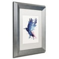 thumbnail image 3 of Trademark Fine Art 'Bloody Crow' Canvas Art by Robert Farkas, White Matte, Silver Frame, 3 of 4