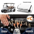 thumbnail image 5 of Yuyamidu Black American Flag 250th Golf Cart Seat Covers for Club Car Seat Towel Blanket with 4 Front Pockets for 2 Person Golf Cart Seat Blanket Travel Sports Golf Cart Accessories, 5 of 7